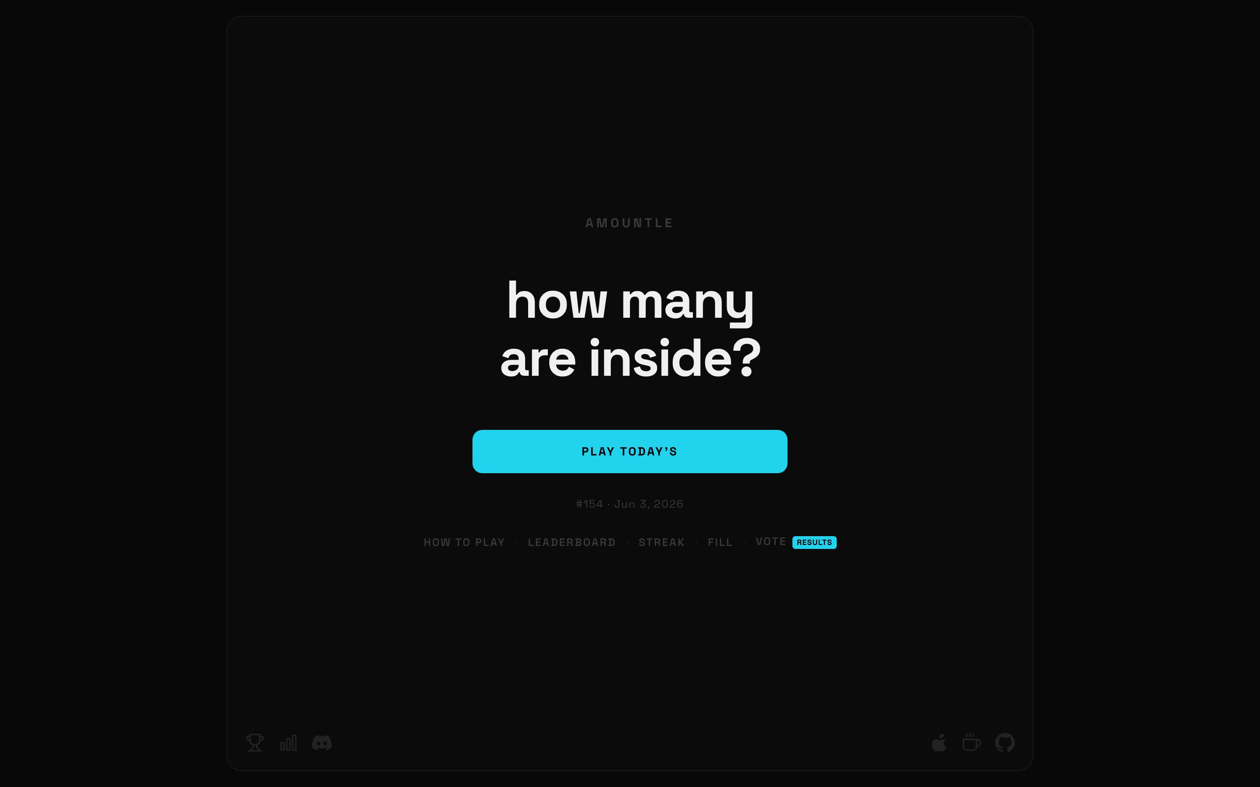 Amountle website screenshot