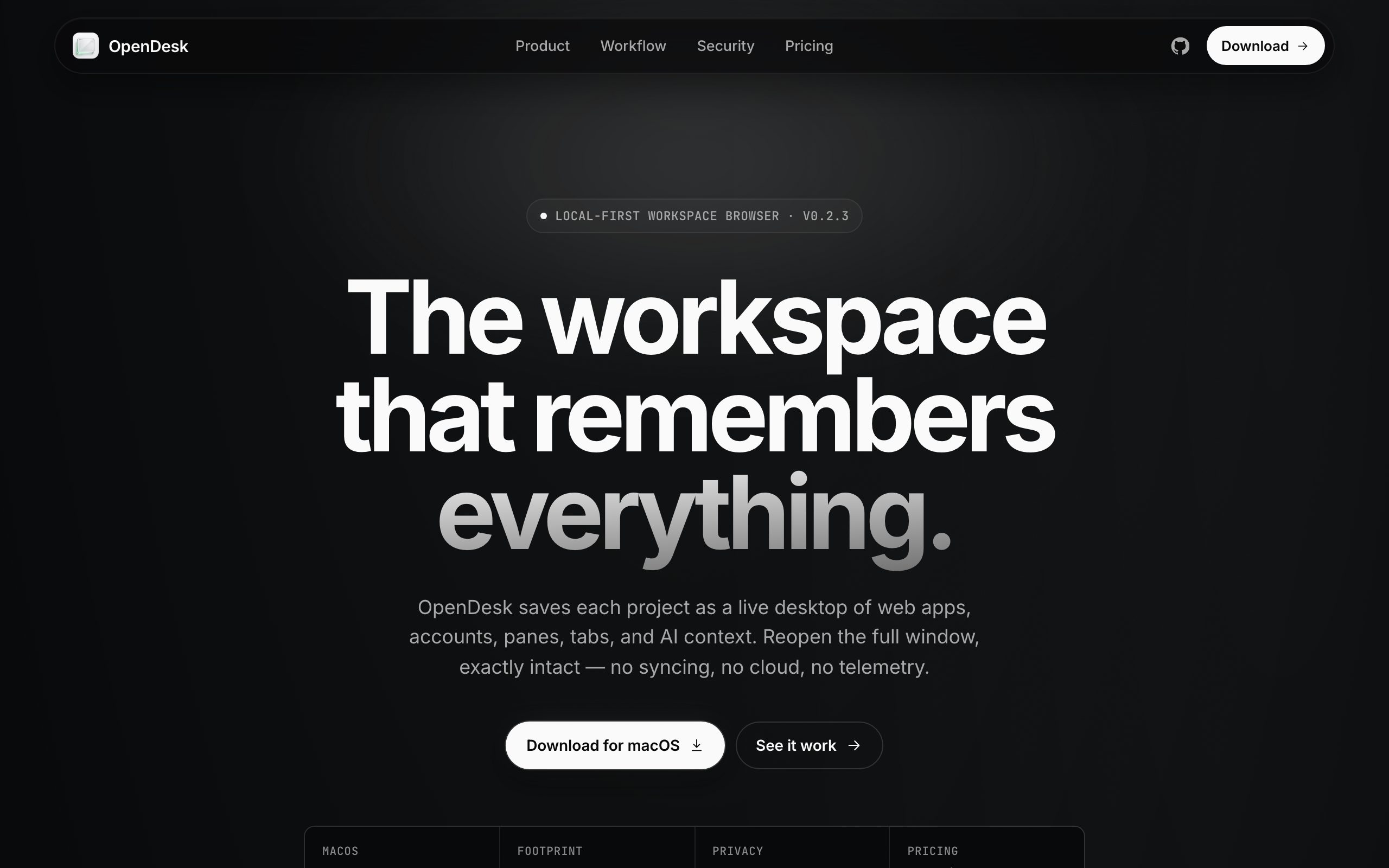 OpenDesk website screenshot